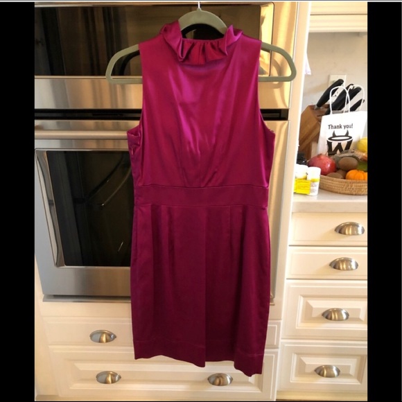 Taylor fuchsia ruffle halter dress - Picture 16 of 16